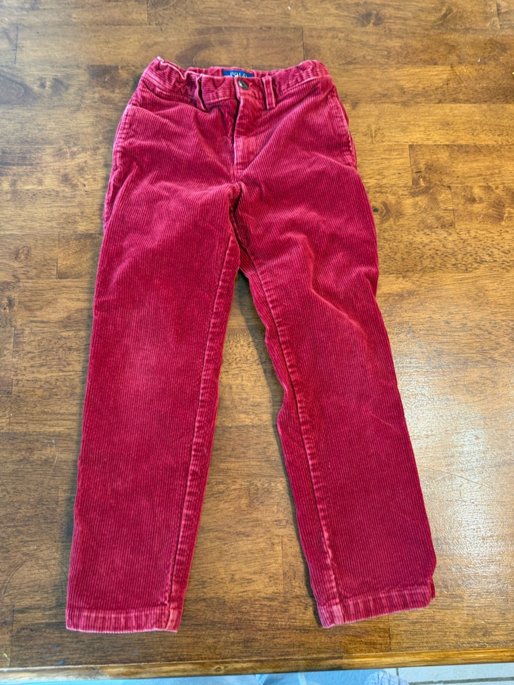 olo Ralph Lauren Kids Red Corduroy Pants Straight Fit Boys size 6